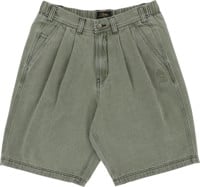 Tactics Buffet Pleated Denim Shorts - faded mint